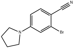 2-bromo-4-(1-pyrrolidinyl)benzonitrile Struktur