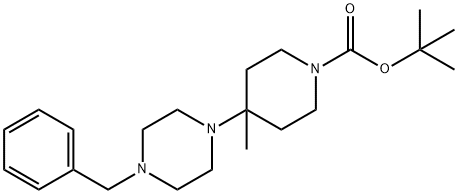 1-Boc-4-(4-benzylpiperazin-1-yl)-4-methylpiperidine Struktur