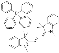 1,3,3-TRIMETHYL-2-[(E)-3-(1,3,3-TRIMETHYL-1,3-DIHYDRO-2H-INDOL-2-YLIDENE)-1-PROPENYL]-3H-INDOLIUM TETRAPHENYLBORATE Struktur