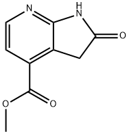 1H-Pyrrolo[2,3-b]pyridine-4-carboxylicacid,2,3-dihydro-2-oxo-,Methylester Struktur