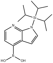 1-(triisopropylsilyl)-1H-pyrrolo[2,3-b]pyridin-4-ylboronic acid Struktur