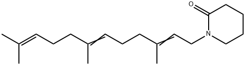 1-(3,7,11-Trimethyl-2,6,10-dodecatrienyl)piperidine-2-one Struktur