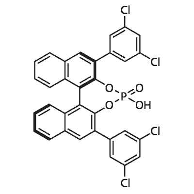 (R)-3,3'-Bis(3,5-dichlorophenyl)-1,1'-binapthyl-2,2'-diyl hydrogenphosphate Struktur