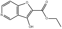 3-Hydroxyfuro[3,2-c]pyridine-2-carboxylic acid ethyl ester Struktur