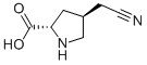 L-Proline, 4-(cyanomethyl)-, trans- (9CI) Struktur