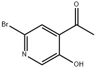 1-(2-broMo-5-hydroxypyridin-4-yl)ethanone Struktur