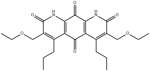 3,7-Bis(ethoxymethyl)-4,6-dipropylpyrido[3,2-g]quinoline-2,5,8,10(1H,9H)-tetrone Struktur