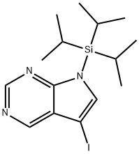 5-Iodo-7-(triisopropylsilyl)-7H-pyrrolo-[2,3-d]pyrimidine Struktur