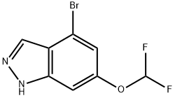 1H-indazole, 4-broMo-6-(difluoroMethoxy)- Struktur