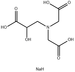 trisodium N,N-bis(carboxymethyl)-3-amino-2-hydroxypropionate Struktur