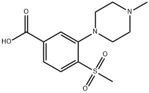 3-(4-Methyl-1-piperazinyl)-4-(Methylsulfonyl)benzoic Acid Struktur