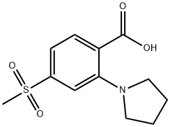 4-(Methylsulfonyl)-2-pyrrolidinobenzoic Acid Struktur