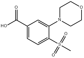 4-(Methylsulfonyl)-3-Morpholinobenzoic Acid Struktur