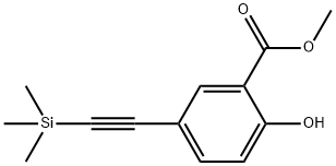 Methyl 2-hydroxy-5-[2-(trimethylsilyl)ethynyl]-benzenecarboxylate Struktur