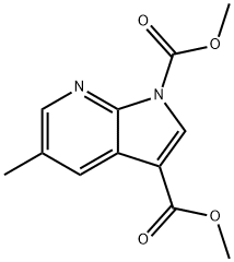 Dimethyl 5-methyl-1H-pyrrolo[2,3-b]pyridine-1,3-dicarboxylate Struktur