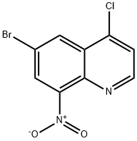 6-Bromo-4-chloro-8-nitroquinoline Struktur