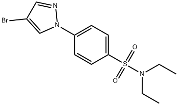 4-(4-Bromo-1H-pyrazol-1-yl)-N,N-diethylbenzenesulfonamide Struktur