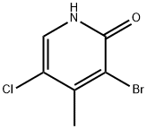 3-Bromo-5-chloro-4-methylpyridin-2-ol Struktur