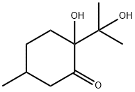 Cyclohexanone,  2-hydroxy-2-(1-hydroxy-1-methylethyl)-5-methyl- Struktur