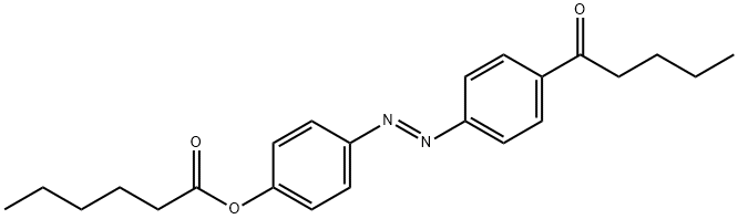 [4-(4-pentanoylphenyl)diazenylphenyl] hexanoate Struktur