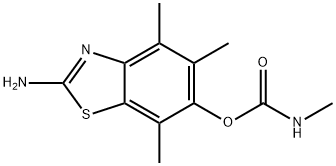 6-Benzothiazolol,  2-amino-4,5,7-trimethyl-,  methylcarbamate  (ester)  (9CI) Struktur