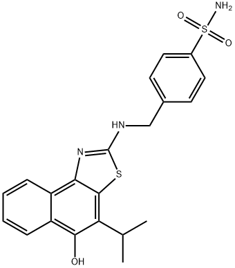 Benzenesulfonamide,  4-[[[5-hydroxy-4-(1-methylethyl)naphtho[1,2-d]thiazol-2-yl]amino]methyl]- Struktur