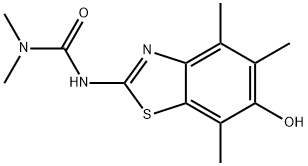 Urea,  N-(6-hydroxy-4,5,7-trimethyl-2-benzothiazolyl)-N,N-dimethyl- Struktur