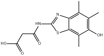 Propanoic  acid,  3-[(6-hydroxy-4,5,7-trimethyl-2-benzothiazolyl)amino]-3-oxo- Struktur