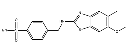 Benzenesulfonamide,  4-[[(6-methoxy-4,5,7-trimethyl-2-benzothiazolyl)amino]methyl]- Struktur