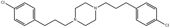 1,4-bis(3-(4-chlorophenyl)propyl)piperazine Struktur