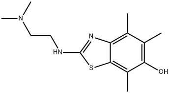 6-Benzothiazolol,  2-[[2-(dimethylamino)ethyl]amino]-4,5,7-trimethyl- Struktur