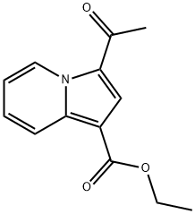 ethyl 3-acetyl-1-indolizinecarboxylate Struktur