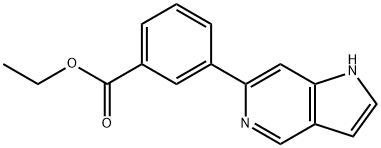 Benzoic acid, 3-(1H-pyrrolo[3,2-c]pyridin-6-yl)-, ethyl ester Struktur