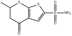 6-Methyl-4-oxo-5,6-dihydro-4H-thieno[2,3-b]thiopyran-2-sulfonamide  Struktur