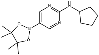 N-Cyclopentyl-5-(4,4,5,5-tetramethyl-1,3,2-dioxaborolan-2-yl)pyrimidin-2-amine Struktur