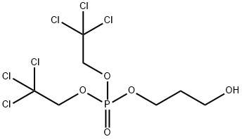 1-bis(trichloroethyl)phosphoryl-1,3-propanediol Struktur