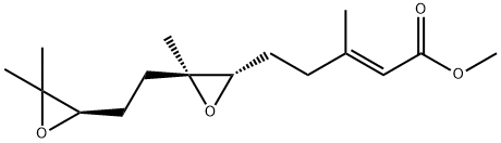 methyl 6,7-10,11-bis(epoxy)-3,7,11-trimethyl-2-dodecenoate Struktur