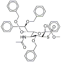 Methyl 5-acetamido-4,7,8,9-tetra-O-benzyl-2-chloro-2,3,5-trideoxy-3-phenylthio-D-erytho-L-gluco-2-nonulopyranosonate Struktur