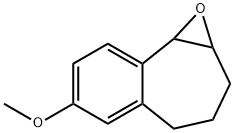 6-METHOXY-2,3,4,8B-TETRAHYDRO-1AH-1-OXA-BENZO[A]CYCLOPROPA[C]CYCLOHEPTENE Struktur