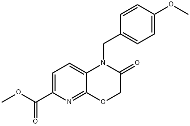 Methyl 1-(4-methoxybenzyl)-2-oxo-2,3-dihydro-1H-pyrido[2,3-b][1,4]oxazine-6-carboxylate Struktur