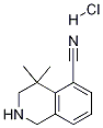 4,4-diMethyl-1,2,3,4-tetrahydroisoquinoline-5-carbonitrile hydrochloride Struktur