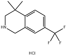 4,4-diMethyl-7-(trifluoroMethyl)-1,2,3,4-tetrahydroisoquinoline hydrochloride Struktur