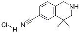 4,4-diMethyl-1,2,3,4-tetrahydroisoquinoline-6-carbonitrile hydrochloride Struktur