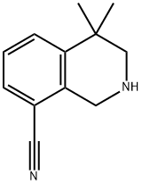 4,4-diMethyl-1,2,3,4-tetrahydroisoquinoline-8-carbonitrile Struktur