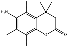 6-amino-4,4,5,7,8-pentamethyldihydrocoumarin Struktur