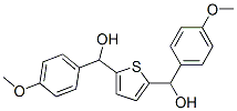 2,5-bis(4-methoxyphenylhydroxymethyl)thiophene Struktur