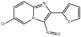 6-CHLORO-3-NITROSO-2-THIOPHEN-2-YL-IMIDAZO[1,2-A]PYRIDINE 結(jié)構(gòu)式