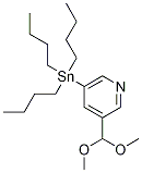 3-ForMyl-5-(tributylstannyl)pyridine diMethylacetal Struktur