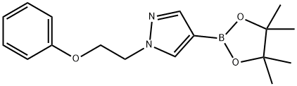 1-(2-phenoxyethyl)-4-(4,4,5,5-tetramethyl-1,3,2-dioxaborolan-2-yl)-1H-pyrazole Struktur