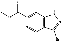 1H-Pyrazolo[4,3-c]pyridine-6-carboxylic acid, 3-broMo-, Methyl ester Struktur